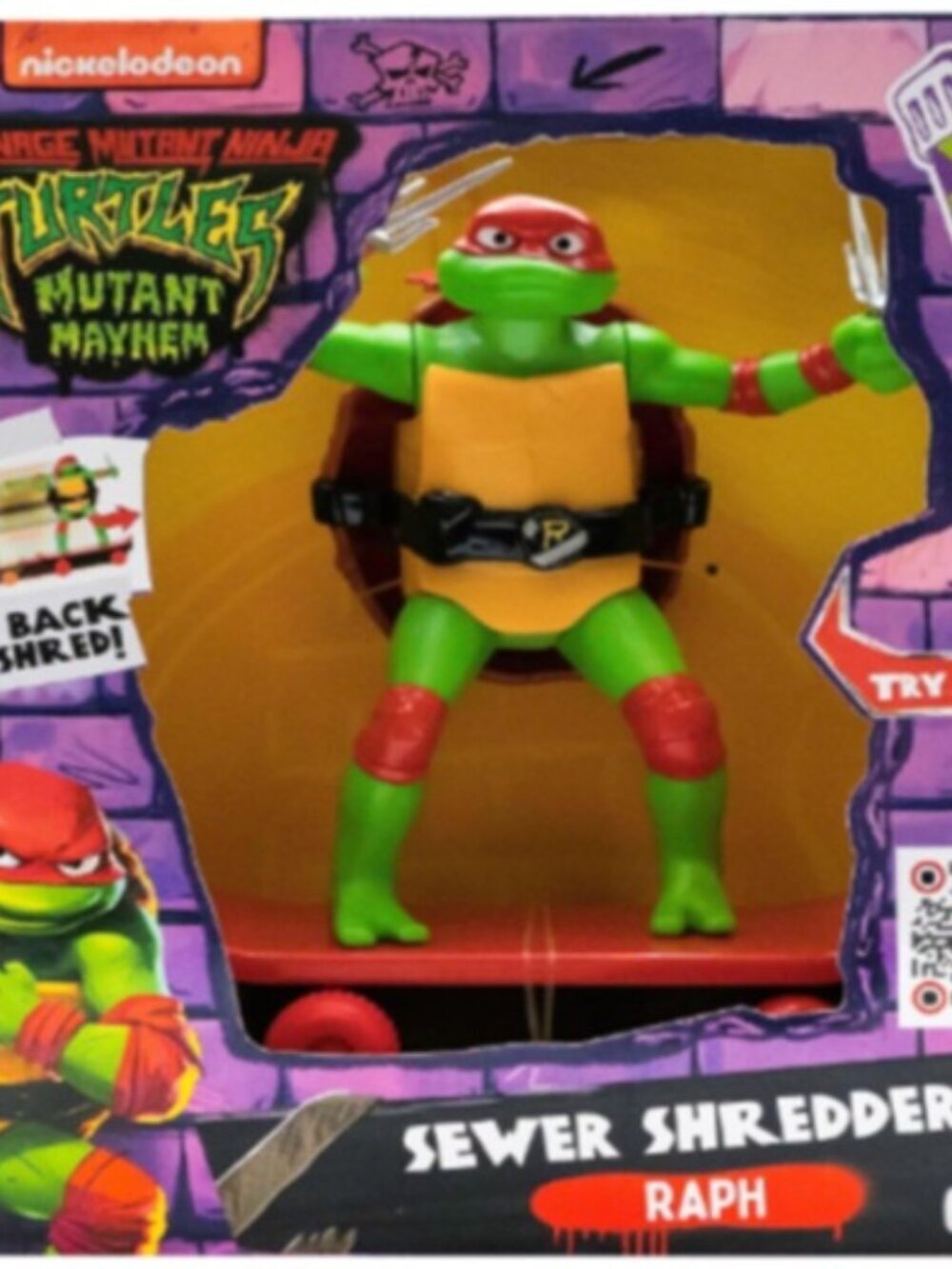 Teenage Mutant Ninja Turtles Mutant Mayhem - Sewer Shredders - Raph - 5 Inch - Picture 1 of 3